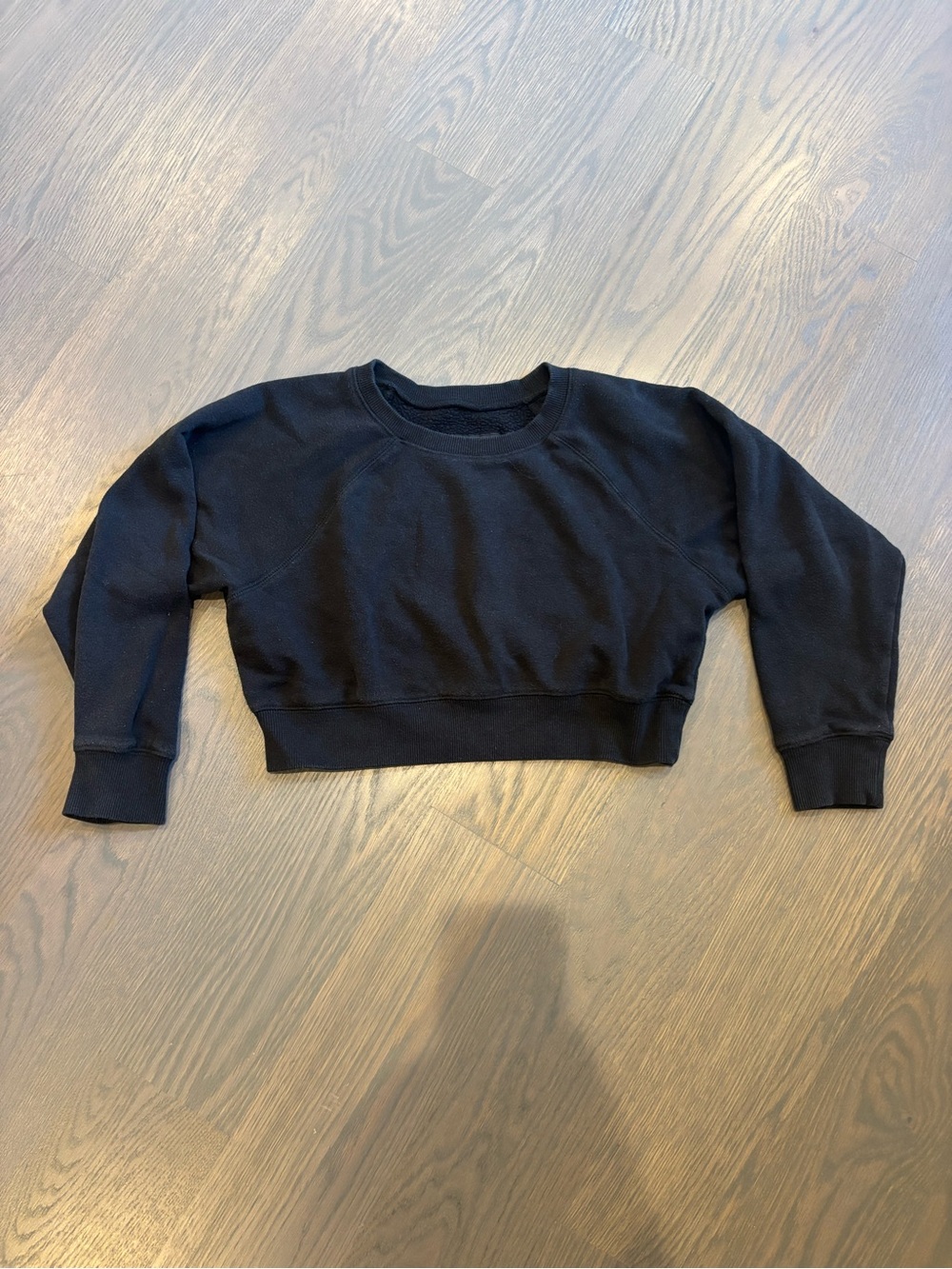 Katie J NYC Black Cropped Sweatshirt